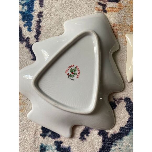 Lenox Tree Christmas Candy Trinket Dish bundle gold plated detail vintage lot - Picture 5 of 7